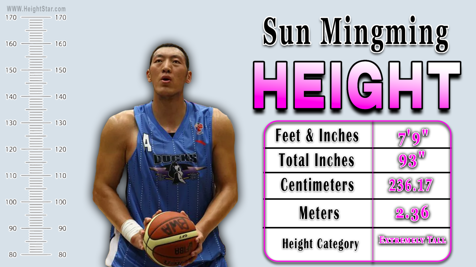 Sun Mingming Height Extremely Tall.