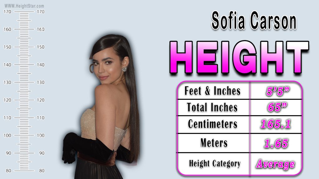 Sofia Carson Height In Feet & Inches, Total Inches, Centimeters, Meter and Height Category