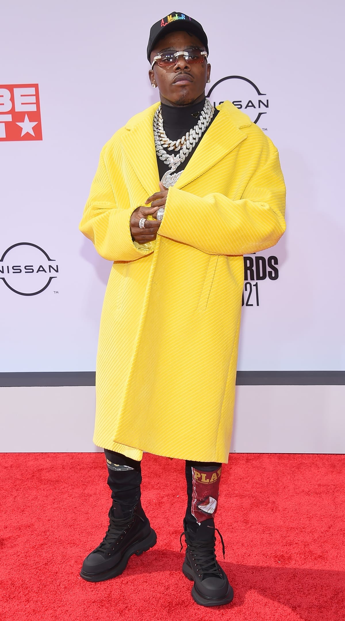 DaBaby full body red carpet appearance showing his overall height and build