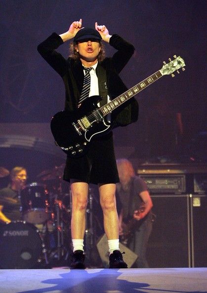 Angus Young AC/DC photo for height comparison