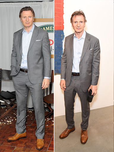 Liam Neeson before and after weight loss height appearance comparison