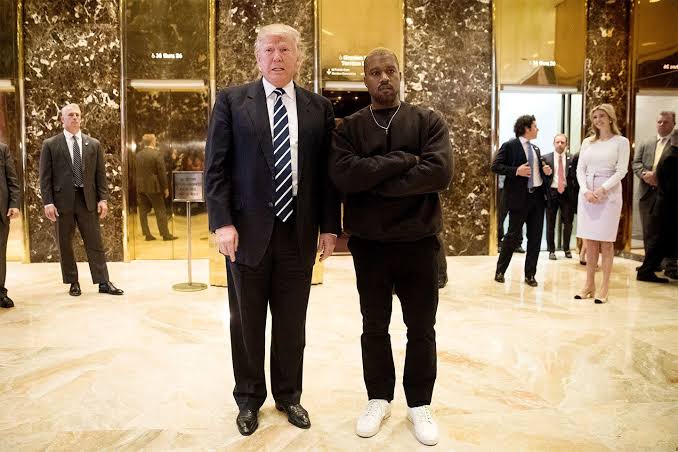 Kanye West height comparison with Donald Trump